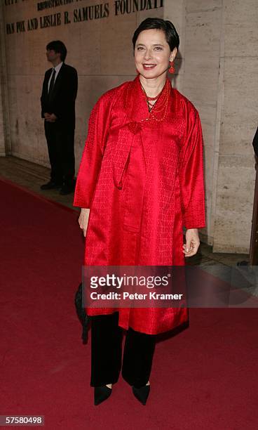 Actress Isabella Rossellini attend s the New York City Ballet Spring Gala at Lincoln Center on May 10, 2006 in New York City.