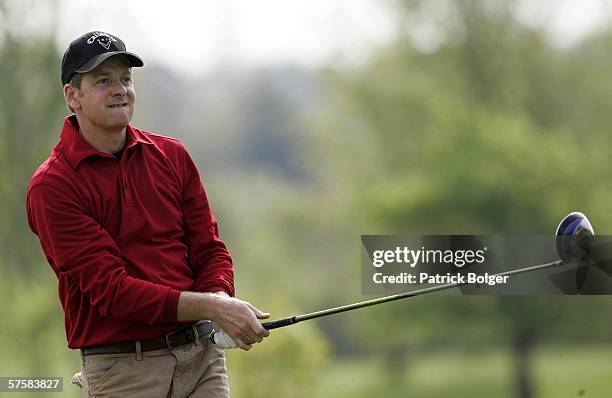 Kevin Kelliher of Ireland in action during the Glenmuir, Club Professional Championship, Regional Qualifier at St.Margaret's Golf Club on May 11,...