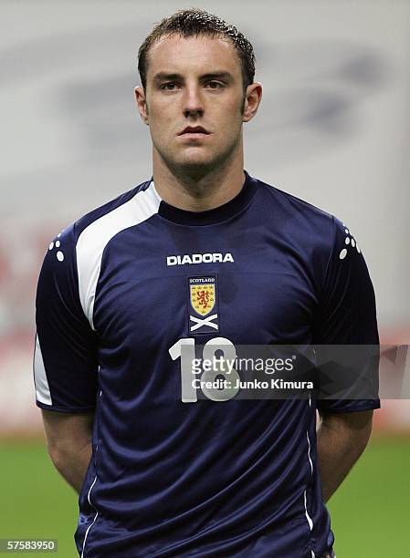 Kris Boyd of Scotland is seen before playing the Kirin Cup Soccer 2006 match between Scotland and Bulgaria at the Kobe Wing Stadium on May 11, 2006...