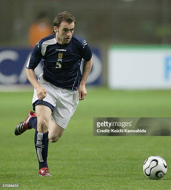 James Mcfadden of Scotland in action during the Kirin Cup Soccer 2006 between Scotland and Bulgaria, at the Kobe Wing Stadium on May 11, 2006 in...
