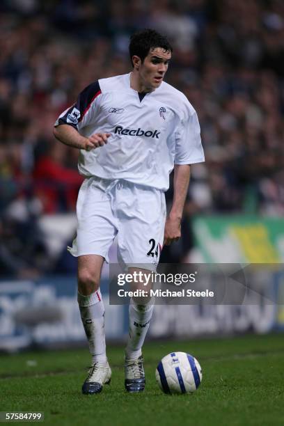 Joey O'Brien of Bolton during the Barclays Premiership match between Bolton Wanderers and Birmingham City at the Reebok Stadium on May 7, 2006 in...