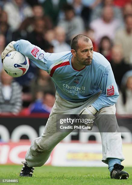 Gabor Kiraly the Crystal Palace goalkeeper in action during the Coca-Cola Championship Play-Off Semi-Final, First Leg match between Crystal Palace...