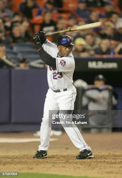 Julio Franco of the New York Mets stands ready at bat during the game against the Washington Nationals on May 1, 2006 at Shea Stadium in the...