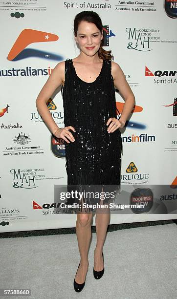 Actor Jacinda Barrett attends the Australians In Film 2006 Breakthrough Awards at the Avalon Hotel on May 11, 2006 in Beverly Hills, California.