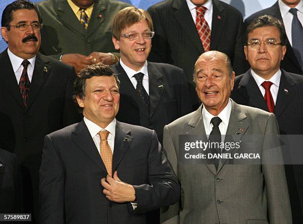 European Commission President Jose Manuel Durao Barroso, France's President Jacques Chirac, Honduras' President Manuel Zelaya, Belgian Prime Minister...
