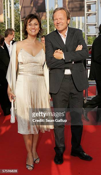 Television talk show host Sandra Maischberger and Jan Kerhart arrive at the German Film Awards at the Palais am Funkturm May 12, 2006 in Berlin,...