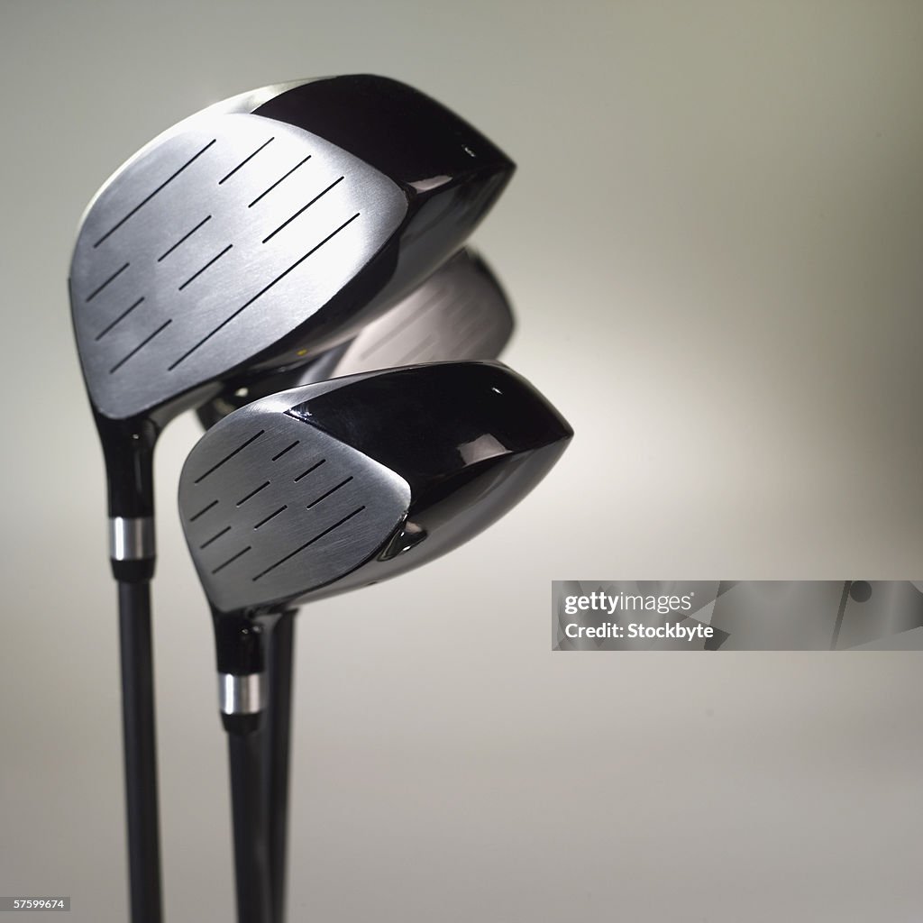 Close-up of golf clubs