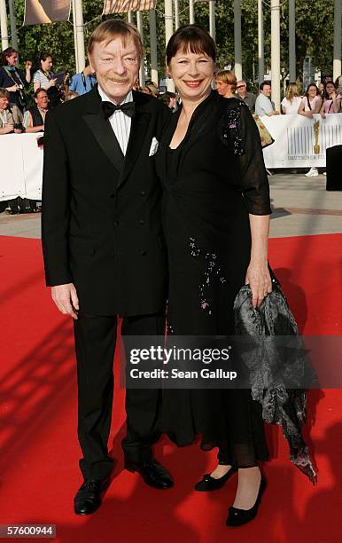 Actor Otto Sander and his wife Monika Hansen arrive at the German Film Awards at the Palais am Funkturm May 12, 2006 in Berlin, Germany.