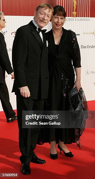 Actor Otto Sander and his wife Monika Hansen arrive at the German Film Awards at the Palais am Funkturm May 12, 2006 in Berlin, Germany.