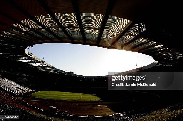 General view of Hampden Park during the Tennents Scottish Cup Final between Heart of Midlothian and Gretna at Hampden Park on May 13 2006, in...