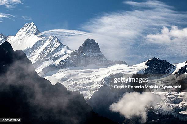 mount schreckhorn switzerland - schreckhorn stock pictures, royalty-free photos & images