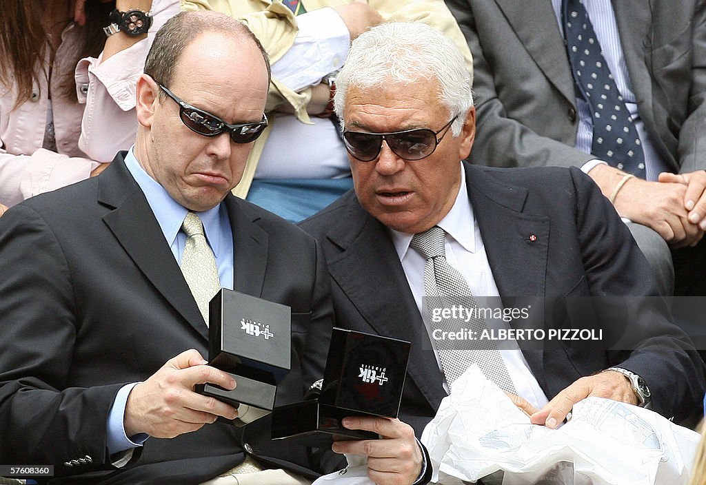 Prince Albert of Monaco (L) and Italian