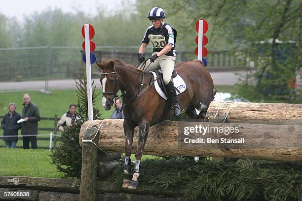 Zara Phillips rides her horse Ardfield Magic Star during the cross country phase on the second day of the Chatsworth SsangYong Horse Trials May 14,...