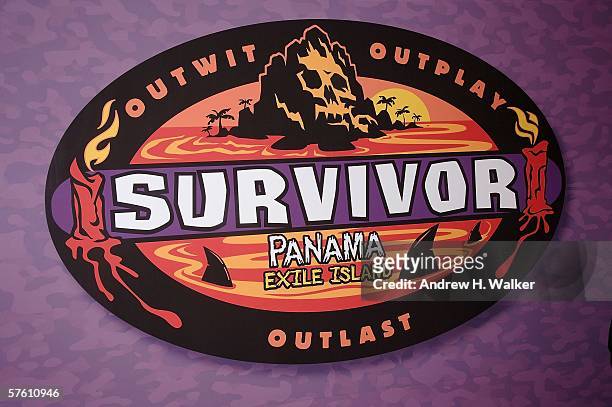 Signage at the CBS Presentation of Survivor Panama Exile Island Finale/Reunion Show on May 14, 2006 in New York City.