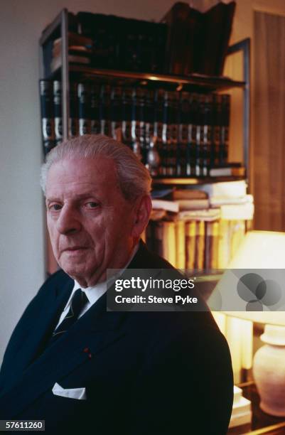 Lithuanian-born Jewish French philosopher Emmanuel Levinas in Paris, 1991.