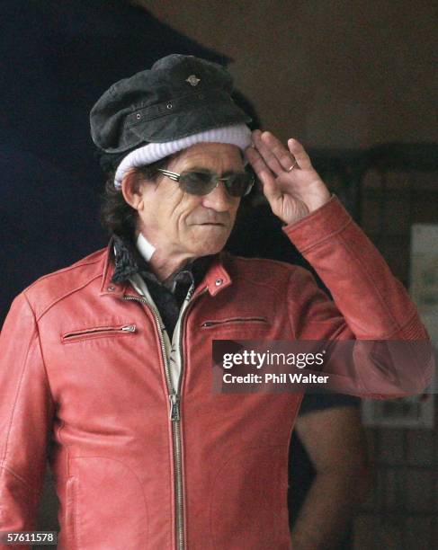 Rolling Stone guitarist Keith Richards leaves the Ascot Hospital following brain surgery May 11, 2006 in Auckland, New Zealand. Richards has been in...