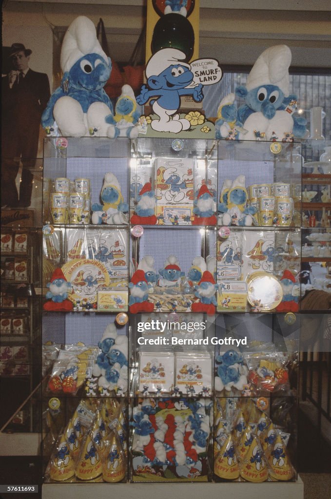 Display Of Smurf Merchandise