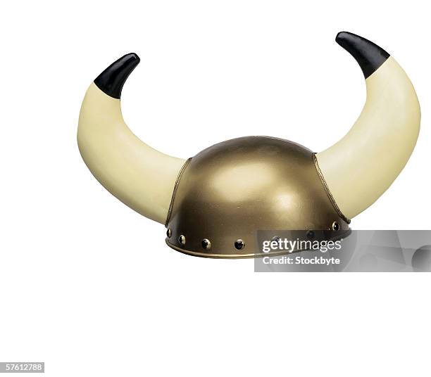 a vikings hat - viking helmet stock-fotos und bilder