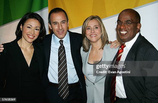 Television personalities Ann Curry, Matt Lauer, Meredith Vieira and Al Roker, of the NBC "Today" show, attend the NBC Primetime Preview 2006-2007 at...