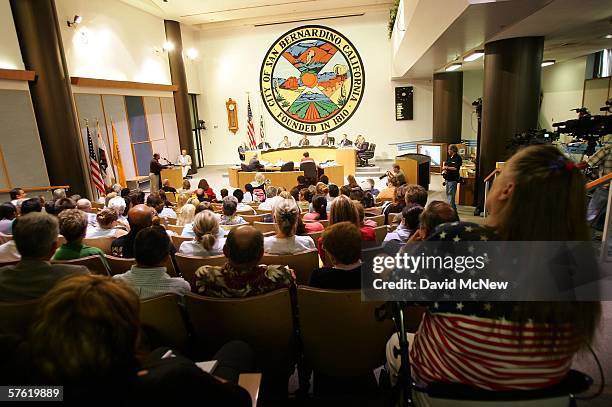 The City Council listens to public testimony before voting on a measure that would prohibit the city's landlords from renting to the undocumented and...