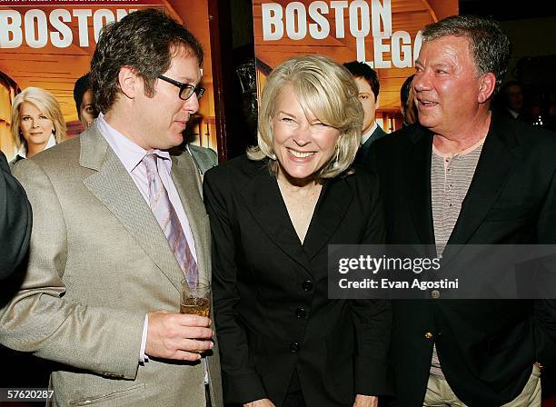 Actors James Spader, Candice Bergen and William Shatner attend the Fox Home Entertainment "Boston Legal" DVD release celebration at The Museum of...