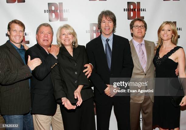 Actors Mark Valley, William Shatner, Candice Bergen, executive producer David E. Kelley, actors James Spader and Julie Bowen attend the Fox Home...