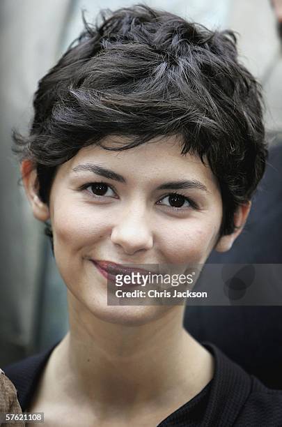 Actress Audrey Tautou smiles during a photocall for new film The Da... News  Photo - Getty Images