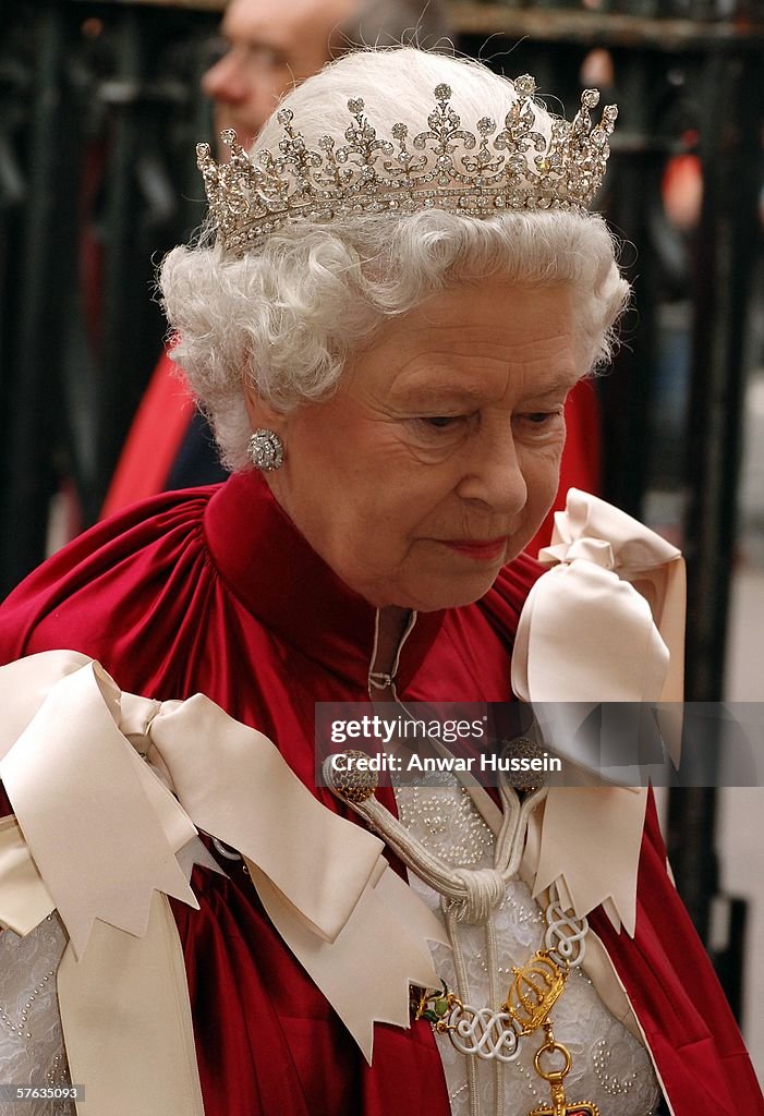 The Queen and Prince Of Wales Attend The Order Of The Bath Service