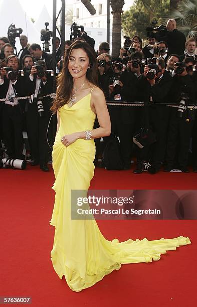 Actress Michelle Yeoh attends "The Da Vinci Code" World Premiere & Opening Gala at the Palais during the 59th International Cannes Film Festival May...