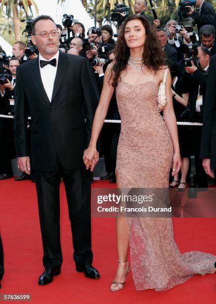 Actor Jean Reno and wife Zofia Borucka attend "The Da Vinci Code" World Premiere & Opening Gala at the Palais during the 59th International Cannes...