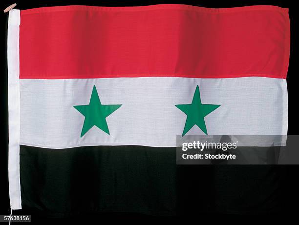 the flag of syria - syrian flag stockfoto's en -beelden