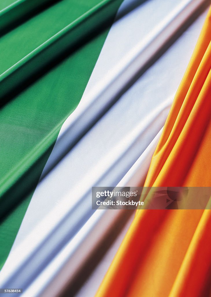 Close-up of the flag of Ireland