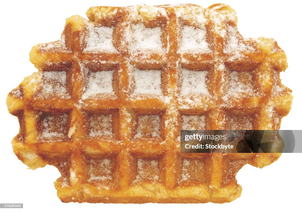 Close-up of a waffle