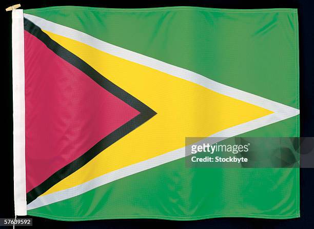 flag of guyana - guyana flag stock pictures, royalty-free photos & images