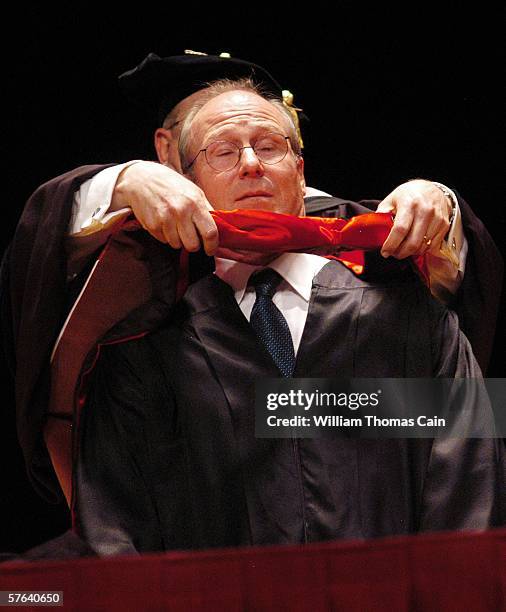 Academy Award winning actor William Hurt receives an Honorary Doctor of Arts Degree during commencement ceremonies at University of the Arts in which...