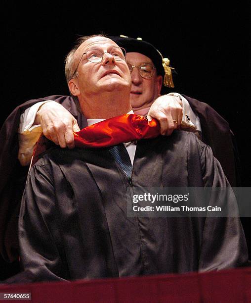 Academy Award winning actor William Hurt receives an Honorary Doctor of Arts Degree during commencement ceremonies at University of the Arts in which...