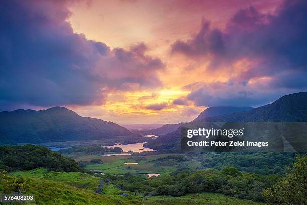 the ladies view in ireland - killarney lake stock pictures, royalty-free photos & images