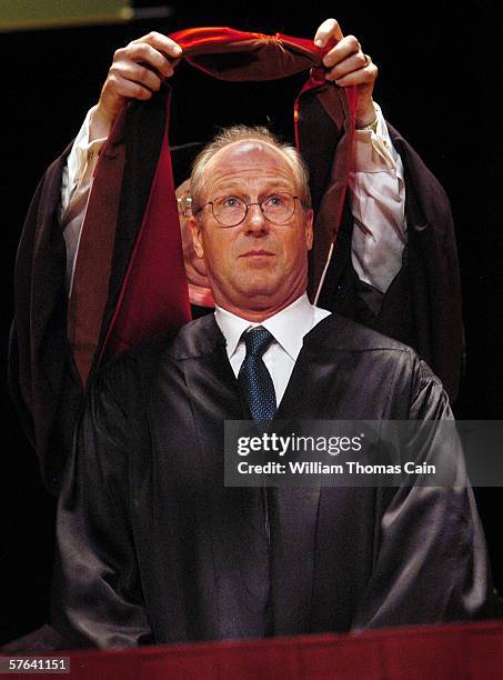 Academy Award winning actor William Hurt receives an Honorary Doctor of Arts Degree during commencement ceremonies at University of the Arts in which...