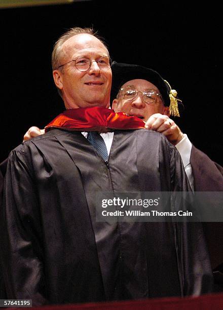 Academy Award winning actor William Hurt receives an Honorary Doctor of Arts Degree during commencement ceremonies at University of the Arts in which...