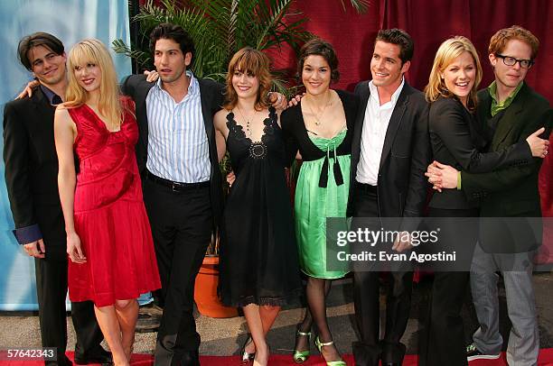 Actors Jason Ritter, Lucy Punch, Jon Bernthal, Lizzy Caplan, Heather Goldenhersh, Sean Maguire, Andrea Anders and Jesse Tyler Ferguson attend the CBS...