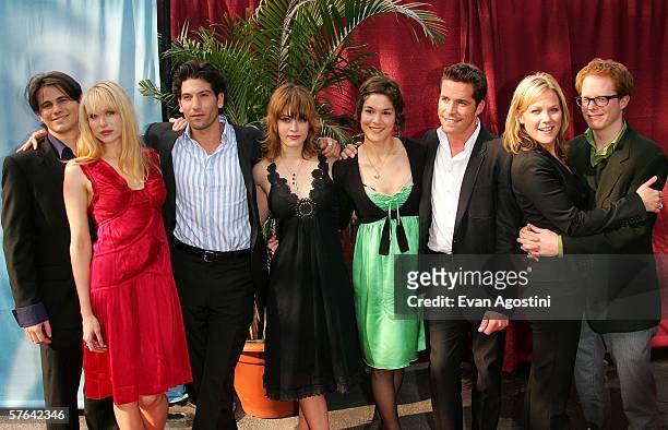 Actors Jason Ritter, Lucy Punch, Jon Bernthal, Lizzy Caplan, Heather Goldenhersh, Sean Maguire, Andrea Anders and Jesse Tyler Ferguson attend the CBS...