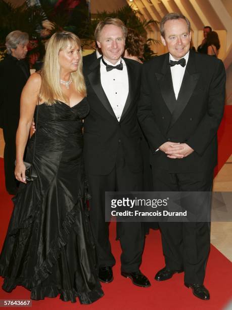 Novelist Dan Brown , author of "The Da Vinci Code," his wife, Blythe and France's Minister of Culture Renaud Donnedieu de Vabres attend the Opening...