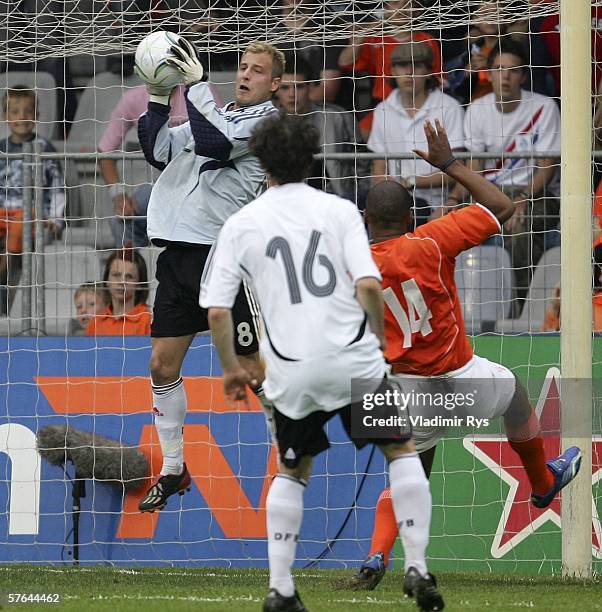 Matthias Lehmann of Germany in action during the Men's Under 21 international friendly match between Netherlands and Germany at the Vijverberg...