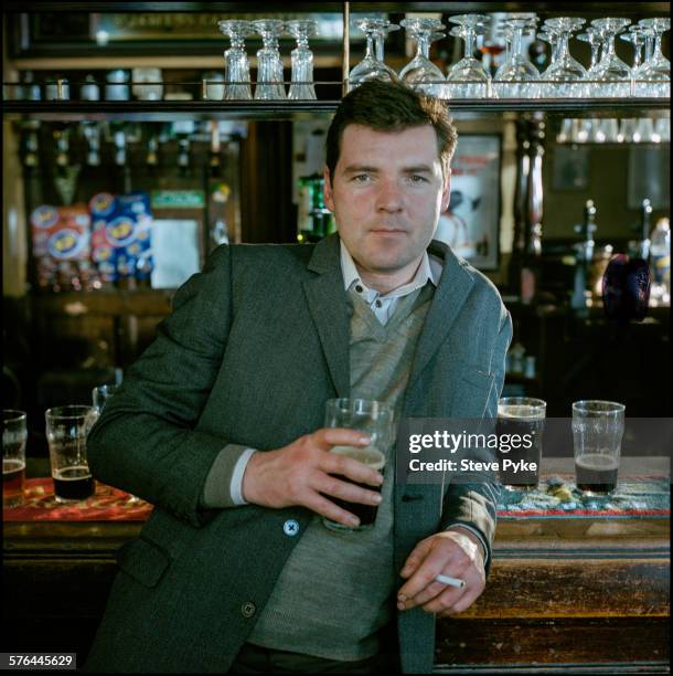 English actor Brendan Coyle at the Stag's Head pub in Faversham, Kent, November 1998.