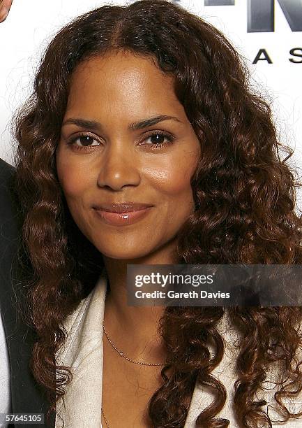 Halle Berry attends the press junket and photocall for X-Men 3 ahead of the UK Premiere on Monday. Dorchester hotel May 18, 2006 in London, England.