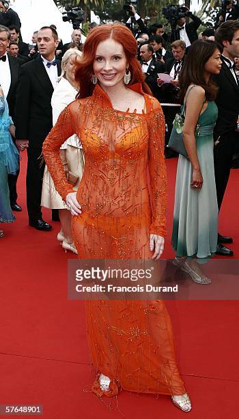 Actress/model Phoebe Price attends the 'The Wind That Shakes The Barley' premiere during the 59th International Cannes Film Festival May 18, 2006 in...
