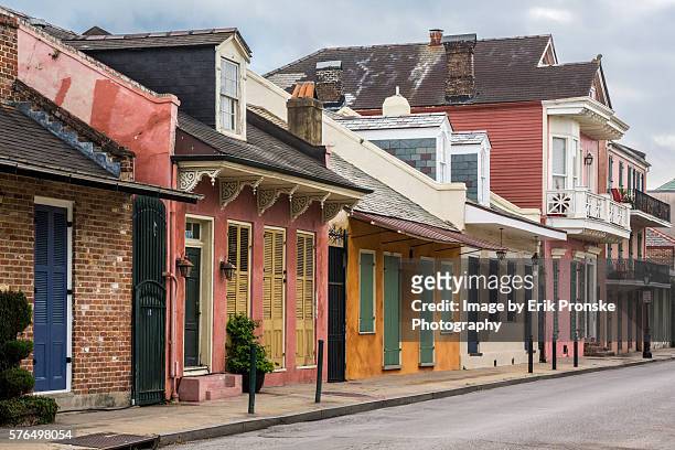 colorful houses on st. phillip - louisiana home stock pictures, royalty-free photos & images