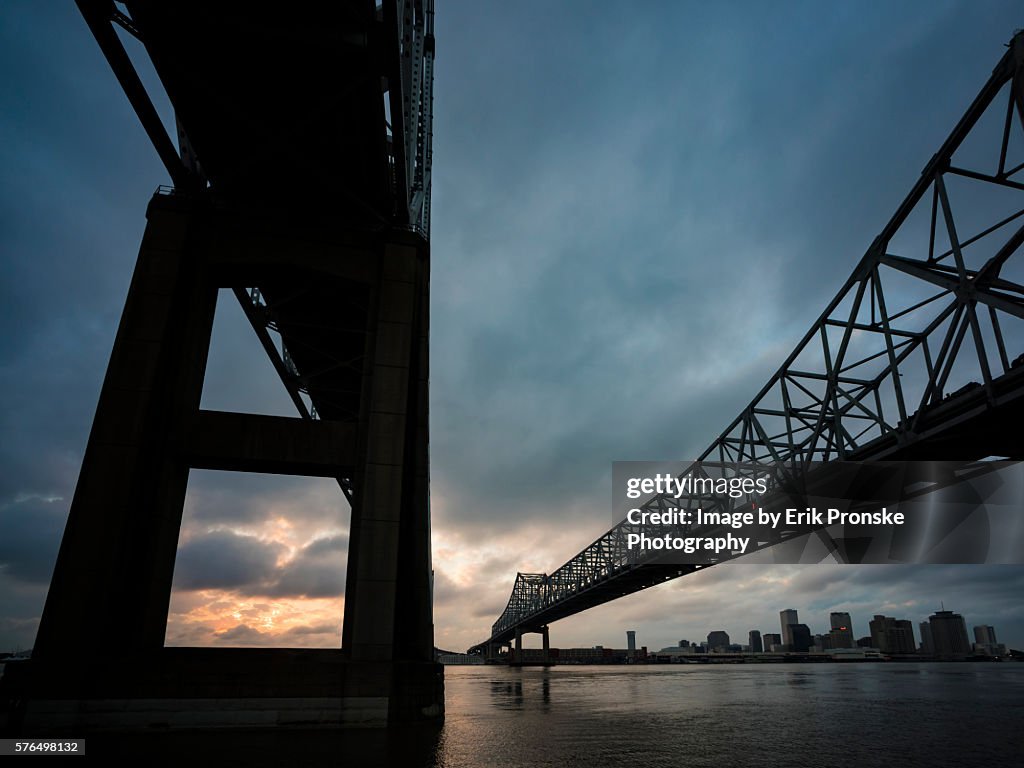 Sunset Through the Bridge