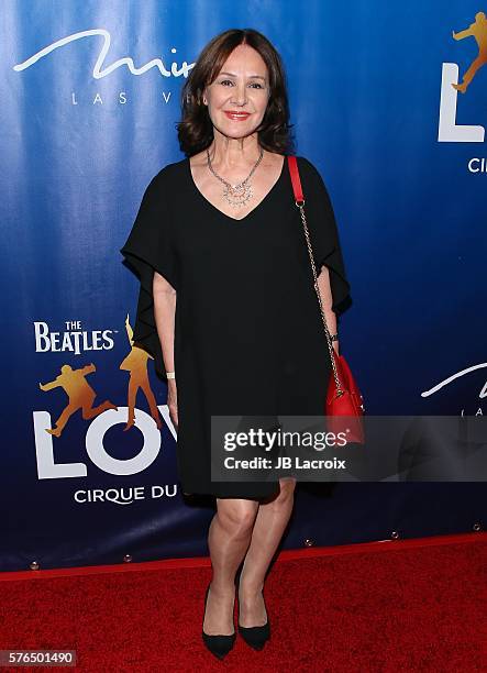 Arlene Phillips attends the 10th anniversary celebration of 'The Beatles LOVE by Cirque du Soleil' at The Mirage Hotel & Casino on July 14, 2016 in...