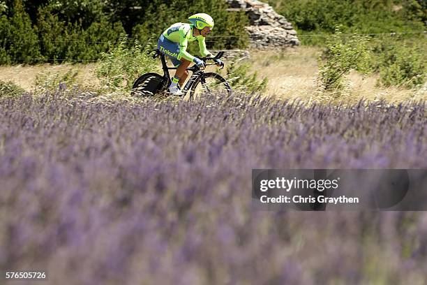 Rafal Majka of Poland riding for Tinkoff rides during the stage thirteen individual time trial, a 37.5km stage from Bourg-Saint-Andéol to La Caverne...